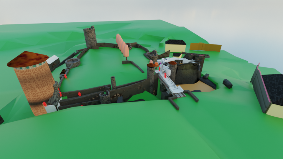 le chateau de parthenay dessine en 3d par moi