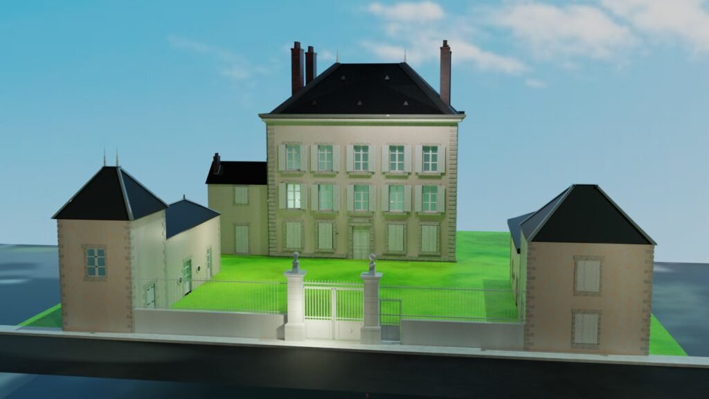 la maison des j'eunes a parthenay dessinee en 3d par moi