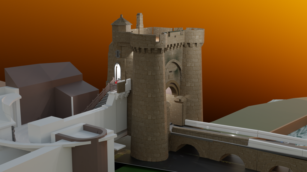 la porte saint jacques a parthenay dessinee en 3d par moi