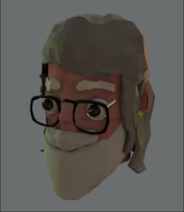 ma tete en avatar dessiné en 3D par moi