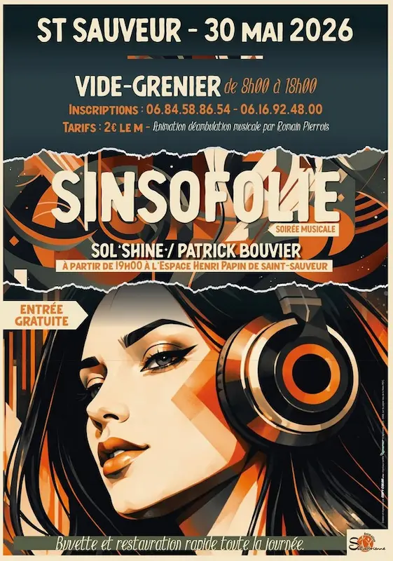 affiche du vide grenier le 30 mai