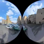 image 360 degres porte horloge site historique touristique parthenay 79200